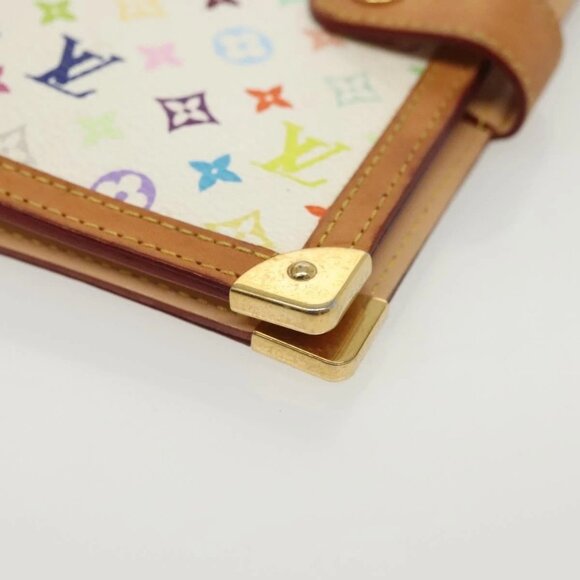 LOUIS VUITTON Multicolor Agenda PM Day Planner Cover White R21074 Auth 138936 - Picture 5 of 16